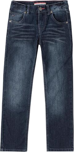 Tommy Hilfiger Boys' 5-Pocket Stretch Slim Straight Leg Denim Jean, Zipper Closure, Canyon, 18 in Saudi Arabia