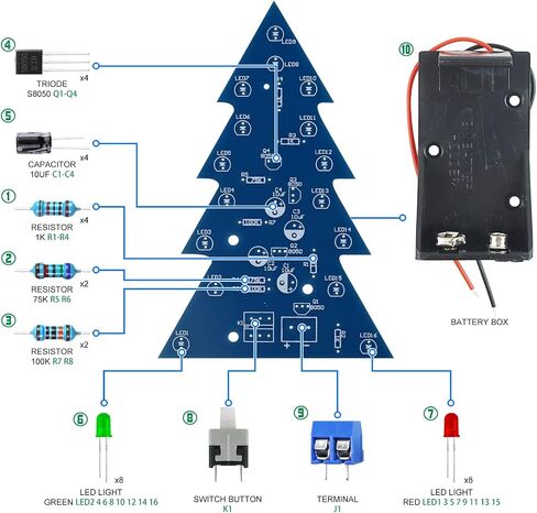 طقم ممارسة Soldering Diy Walkie-Talkie Interactive Game Plug-in Circuit Kit Project in Kuwait