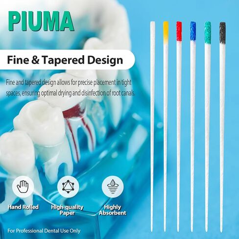 200 PCs Dental Grade Piuma Absorbent Paper Points #15-40 Mixed by VASTMED | Tapper for Dental Endo Endodontic Sterile in Saudi Arabia