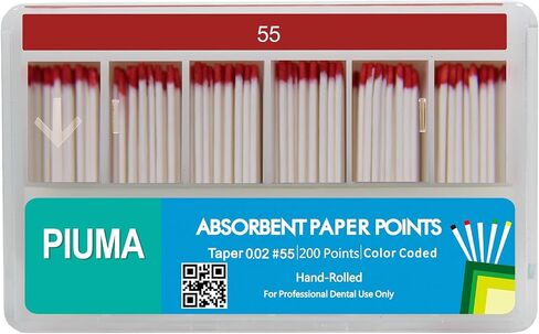 200 PCs Dental Grade Piuma Absorbent Paper Points #15-40 Mixed by VASTMED | Tapper for Dental Endo Endodontic Sterile in Saudi Arabia