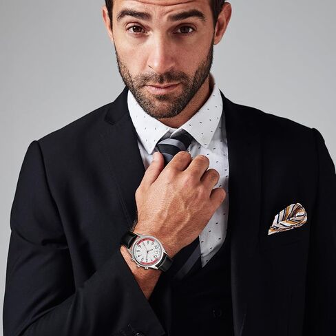 JewelryWe Backpack Clip-on FOB Watches: Buckle Key Ring Pocket Watch with Detachable Leather Strap Watches Set in Saudi Arabia