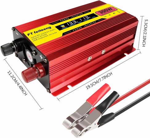 150W Car Power Inverter, 12V DC to 110V/120V AC Inverter with 2 AC Sockets & USB-C Port for Phone Laptops Road Trip in Saudi Arabia