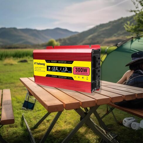 150W Car Power Inverter, 12V DC to 110V/120V AC Inverter with 2 AC Sockets & USB-C Port for Phone Laptops Road Trip in Saudi Arabia