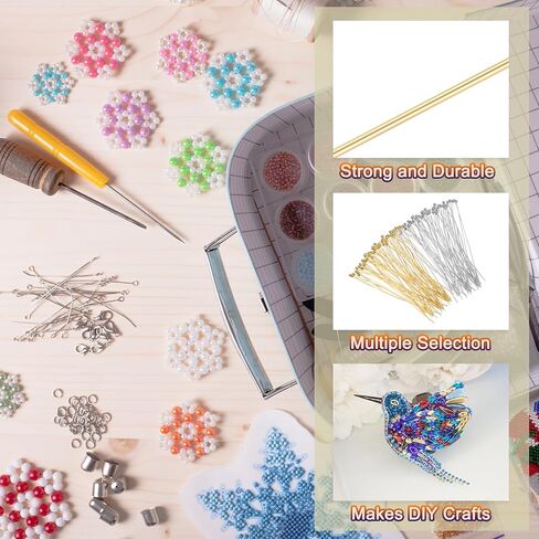 MECCANIXITY 200Pcs Plated Ball Head Pins Jewelry Making 24 Gauge 20mm Wire Head Pins for DIY Craft Necklaces Bracelets Earrings, Bronze and Purple Bronze in Kuwait