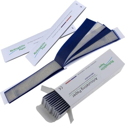240pcs dental درجة تعبير أوراق من قبل Omnia واحد | لدغة ميكرون زرقاء رقيقة من الورق والفيلم المضاعف الجانب من أجل التعديلات الإطباق والداخل القريب in Kuwait