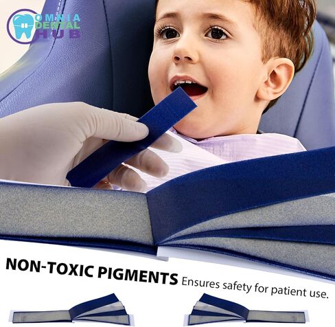 240pcs dental درجة تعبير أوراق من قبل Omnia واحد | لدغة ميكرون زرقاء رقيقة من الورق والفيلم المضاعف الجانب من أجل التعديلات الإطباق والداخل القريب in Kuwait