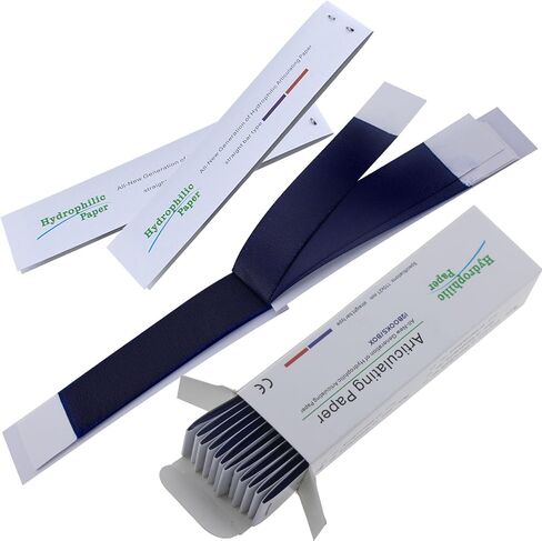 240pcs dental درجة تعبير أوراق من قبل Omnia واحد | لدغة ميكرون زرقاء رقيقة من الورق والفيلم المضاعف الجانب من أجل التعديلات الإطباق والداخل القريب in Kuwait