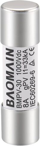 Baomain Solar PV Fuse, gPV Type Fuse Link PV-30 10 X 38 mm,10A 1000V DC,33kA, CE Listed Pack of 10 in Saudi Arabia