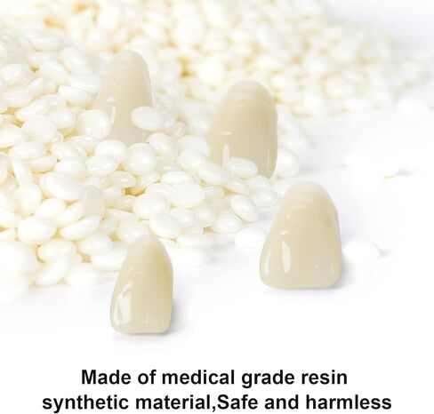Dental Acrylic Resin Denture False Teeth A3, T6 Synthetic Polymer Resin Fake Teeth for Replacement, Halloween, DIY (28 Pcs/Set) in Saudi Arabia