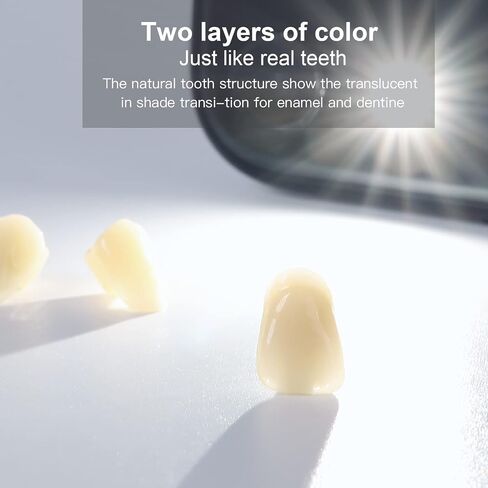 Dental Acrylic Resin Denture False Teeth A3, T6 Synthetic Polymer Resin Fake Teeth for Replacement, Halloween, DIY (28 Pcs/Set) in Saudi Arabia