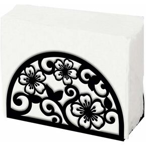 SUPERDANT Napkin Holder for Tables Flowers Fan Design Iron Napkin Dispenser for Kitchen Vintage Tabletop Tissue Stand Rustic Cloth Napkins Holders for Farmhouse Restaurants Hotel Home Party Decor in Kuwait