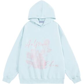 Aelfric Eden غير واردة زهرة طباعة هوديي نسائي كبير الحجم هوديز y2k العفو in Kuwait