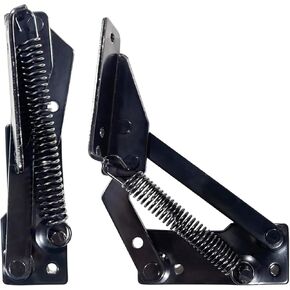 Spring Hinge (1 Pair) 90 Degree Folding Lifting Bracket, Sofa Bed Hinge, Suitable for Cabinet Doors, Furniture Storage Boxes (Black) in Saudi Arabia