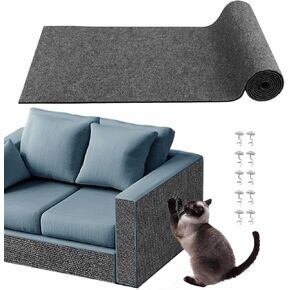 pawstrip Cat Scratching Mat 78.7''x15.8'' Cat Scratch Carpet Self-Adhesive Cat Scratch Couch Furniture Protector Trimmable Cat Scratching Post Replacement, Cat Wall Climbing Carpet in Kuwait