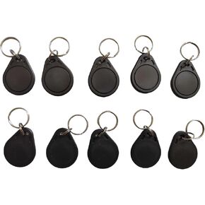 10pcs 13.56mhz keychain keychain قابلة للقراءة/قابلة للكتابة keyfobs بطاقة القرب النص MF 4K IC NFC CEYCAIN CORMIER COLTER CONTROL (Black) in Kuwait