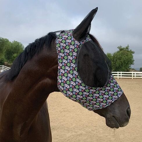 Professional's Choice Sports Medicine Products, Inc. Professional's Pattern Comfort Fit Fly Mask Bones Pony in Saudi Arabia