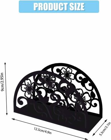 SUPERDANT Napkin Holder for Tables Flowers Fan Design Iron Napkin Dispenser for Kitchen Vintage Tabletop Tissue Stand Rustic Cloth Napkins Holders for Farmhouse Restaurants Hotel Home Party Decor in Kuwait