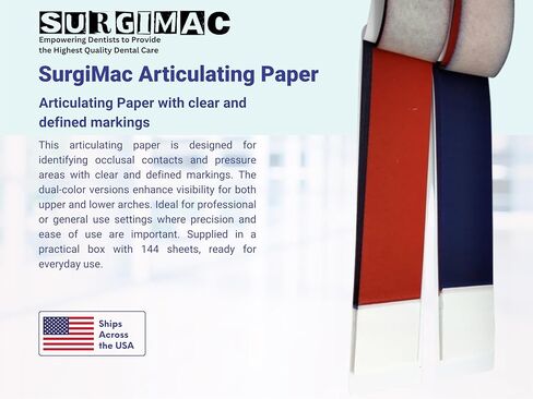 أوراق الورق التعبير - مؤشر ملامسة لدغة لمحاذاة الأسنان ، شرائط العلامات المتاح ، 72/bx (أحمر/أزرق ، حدوة حصان) in Kuwait