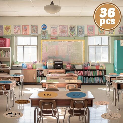 12Pack Colorful Erase Circles 11.4 Inch Large Dry Erase Table Dots Paper Stickers Floor Dots Sticker for Elementary Kindergarten Preschool School Classroom Tables Wall Decoration(Boho Colors) in Saudi Arabia