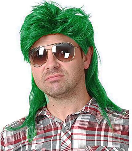 Baruisi Mens Wig Grey Long Straight Synthetic Heat Resistant Costume Cosplay Hair Wig in Saudi Arabia