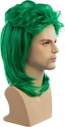 Baruisi Mens Wig Grey Long Straight Synthetic Heat Resistant Costume Cosplay Hair Wig in Saudi Arabia