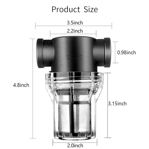 Garden Hose Filter Large Flow Pipe Diameter,Inline Pipe Filter 1 Inch 80 Mesh Sediment Filter Strainer Attachment Raw Water Strainer for RV,Outdoor Gardening,Pressure Washer in Kuwait
