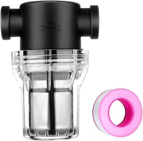 Garden Hose Filter Large Flow Pipe Diameter,Inline Pipe Filter 1 Inch 80 Mesh Sediment Filter Strainer Attachment Raw Water Strainer for RV,Outdoor Gardening,Pressure Washer in Kuwait