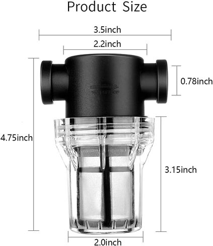 Garden Hose Filter Large Flow Pipe Diameter,Inline Pipe Filter 1 Inch 80 Mesh Sediment Filter Strainer Attachment Raw Water Strainer for RV,Outdoor Gardening,Pressure Washer in Kuwait