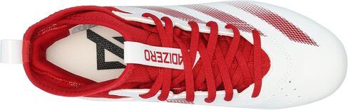 adidas Men's Adizero Impact.2 American Football Sneaker, Black/White/Team Power Red, 9 in Saudi Arabia