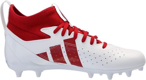 adidas Men's Adizero Impact.2 American Football Sneaker, Black/White/Team Power Red, 9 in Saudi Arabia