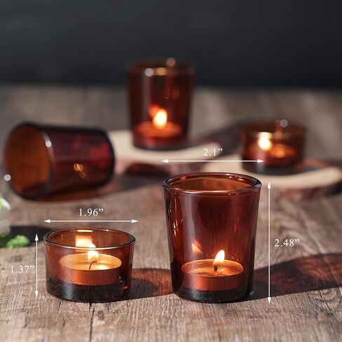 12pcs Assorted Votive Candle Holders, Clear Glass Candle Holder for Floating Candles, Tealight Candle Holder for Table Centerpiece, Wedding and Party Decor in Kuwait