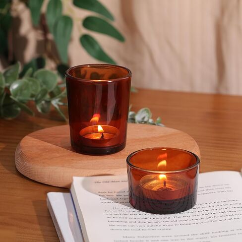 12pcs Assorted Votive Candle Holders, Clear Glass Candle Holder for Floating Candles, Tealight Candle Holder for Table Centerpiece, Wedding and Party Decor in Kuwait