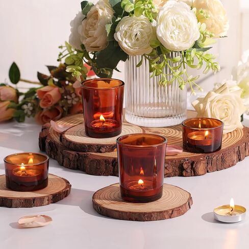 12pcs Assorted Votive Candle Holders, Clear Glass Candle Holder for Floating Candles, Tealight Candle Holder for Table Centerpiece, Wedding and Party Decor in Kuwait