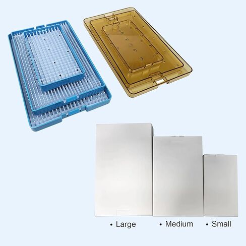 Dental Plastic Sterilization Tray Box Instrument Autoclavebale Detachable Stand Box Holder with Silicone Mat (Large) in Saudi Arabia