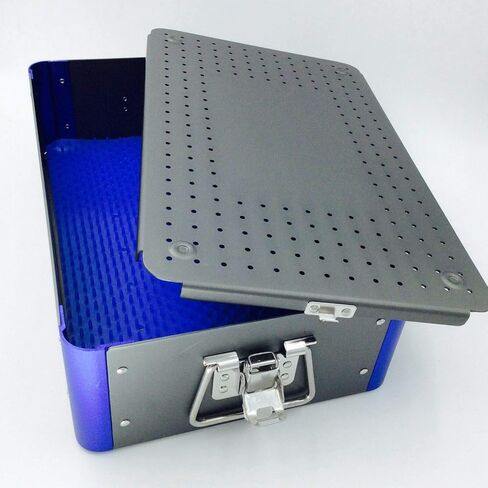 Aluminium Alloy Sterilization Tray case with Silicone mat Surgical Instrument in Kuwait
