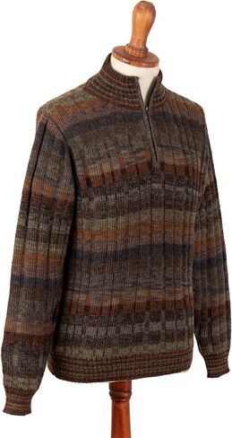 NOVICA Men's 100% alpaca sweater, Traveler' in Saudi Arabia