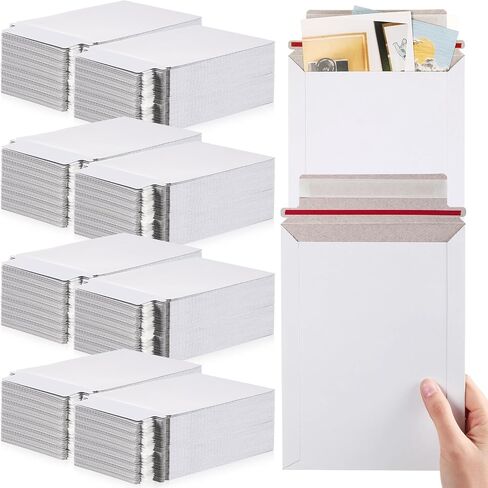 Fainne 200 PCS 6 × 8 بوصة البريد الصارم للرسائل اللصقية ، رسائل مراسلة الصور ، 250GSM ، احتفظ بمسطح أبيض أبيض ، مظاريف ، in Kuwait