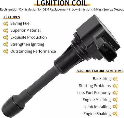 Set of 4 Ignition Coil Pack UF596 C1714 90919-02252 Compatible with Toyota Corolla Matrix Prius V Lexus CT200h Pontiac Vibe Scion xD 4L 1.8L 2.4L in Saudi Arabia