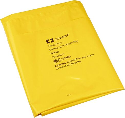 Cardinal Health™ ChemoPlus™ Chemotherapy Soft Waste Bag, 2GAL, 4MIL, Yellow, DP5041B, Case of 250 in Saudi Arabia