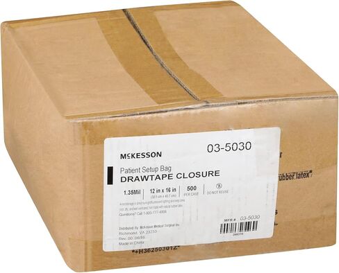 McKesson Pull-TITE Respiratory Set-Up Bags, Clear 1.35 Mil Disposable 12 in x 16 in, 500 Count in Saudi Arabia