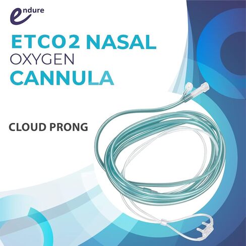 Endure CO2 Sampling Nasal Cannula, Cloud Prong ETCO2 Cannula (Pack of 5) (Male Connector) in Saudi Arabia