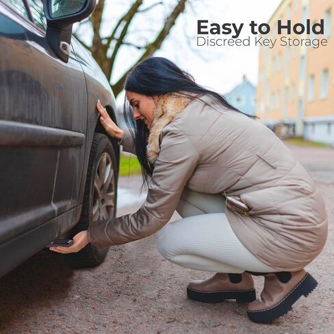 RamPro Hide A Key Magnetic Key Holder Under Car - Hide A Key for Your Car So You Never Lock Out - Plastic Magnet Key Hider to Store a Spare Key for Your Home, Storage, Office, or Vehicle - 3 Pack in Kuwait