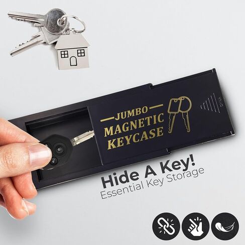 RamPro Hide A Key Magnetic Key Holder Under Car - Hide A Key for Your Car So You Never Lock Out - Plastic Magnet Key Hider to Store a Spare Key for Your Home, Storage, Office, or Vehicle - 3 Pack in Kuwait