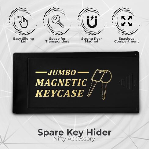 RamPro Hide A Key Magnetic Key Holder Under Car - Hide A Key for Your Car So You Never Lock Out - Plastic Magnet Key Hider to Store a Spare Key for Your Home, Storage, Office, or Vehicle - 3 Pack in Kuwait