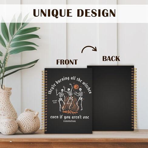 Qabliqo Coquette Peach Gothic Skull Spiral Notebooks, Snarky Skeleton Journals for Writing, Sarcastic Goth Journal for Women, Funny Gothic Notebook for Note Taking, 5.5x8.3 Inch in Saudi Arabia