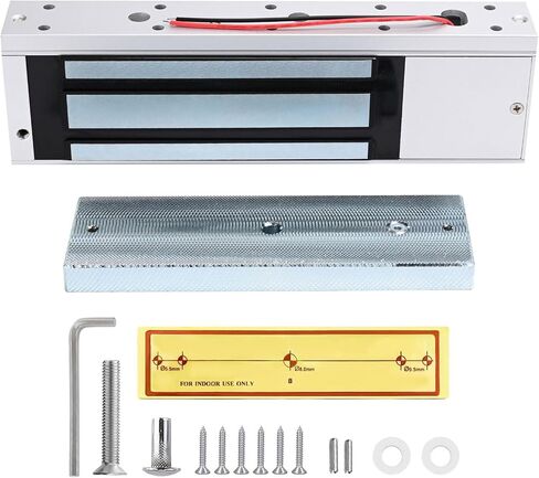 نظام التحكم في الوصول مع التحكم عن بُعد - طقم قفل الباب المغناطيسي 600 رطل ، وضع 12V Fail Safe NC ، تثبيت آمن وسهل DIY للدخول إلى المنزل الذكي ، يعمل مع الأبواب الخشبية والمعدنية in Kuwait