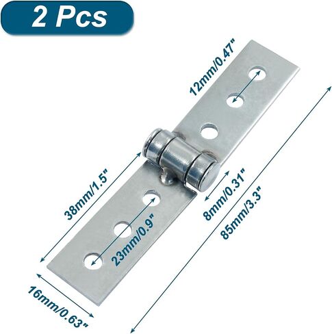 4Pcs 3 inch Folding Butt Hinges, Stainless Steel Door Window Hinges (6 Holes) in Kuwait