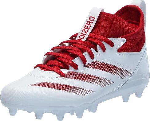 adidas Men's Adizero Impact.2 American Football Sneaker, Black/White/Team Power Red, 13 in Saudi Arabia