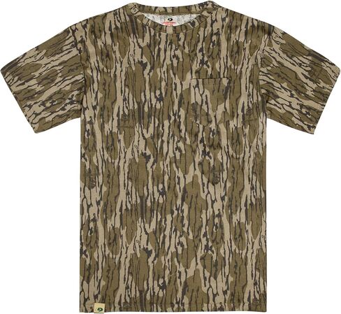 قميص مموه رجالي بأكمام قصيرة من القطن من Mossy Oak للصيد in Kuwait