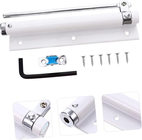 1pc Door Closer Adjustable Closing Door Hinge Door Closing Hinge (White 18.5X5CM) in Kuwait